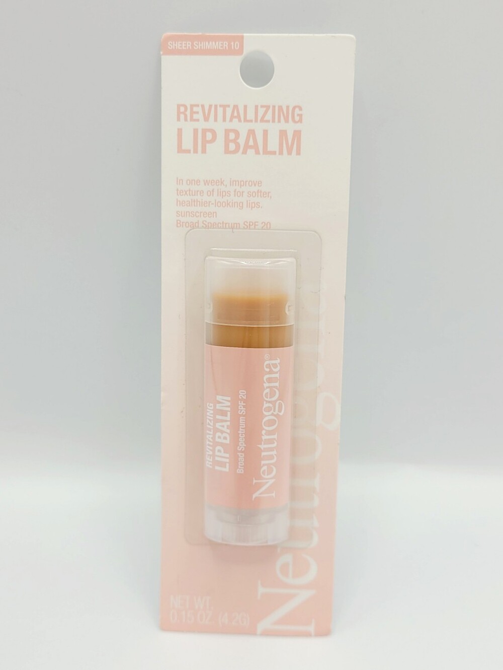 Neutrogena Revitalizing Lip Balm 10 Sheer Shimmer Spf 20 - 0.15 Oz Exp. 9/2026
